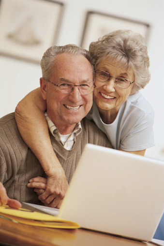 Happy elderly couple
